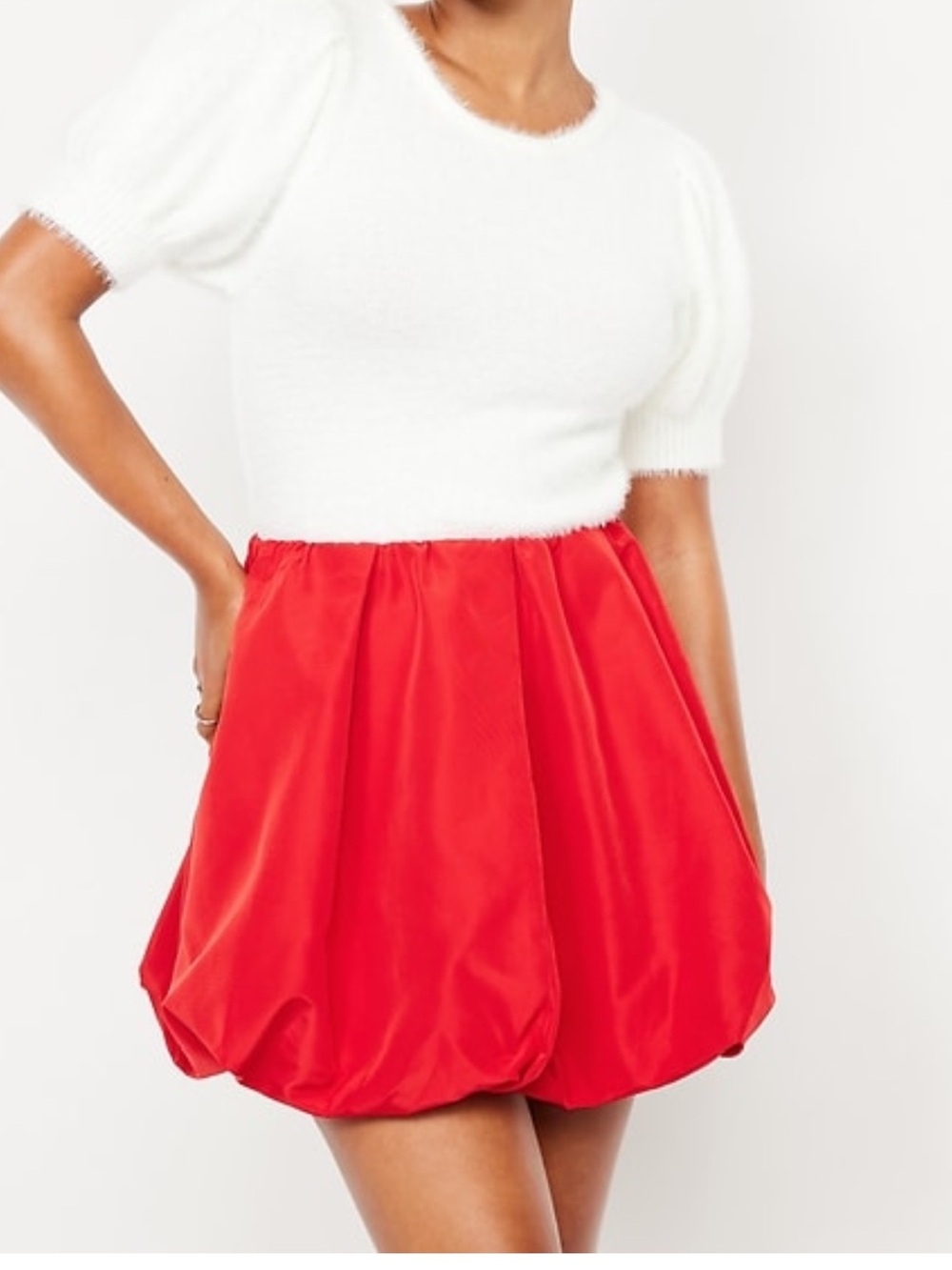 Taffeta Bubble Mini Skirt